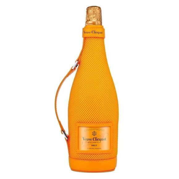 Veuve Clicquot Champagne Orange Insulated Bottle Jacket Sleeve Zip 750 ml Cozy - Picture 1 of 5